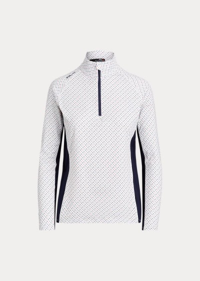 Camisa Ralph Lauren Mujer Blancos Multicolor - Performance Golf Quarter-Zip - YLPME5809